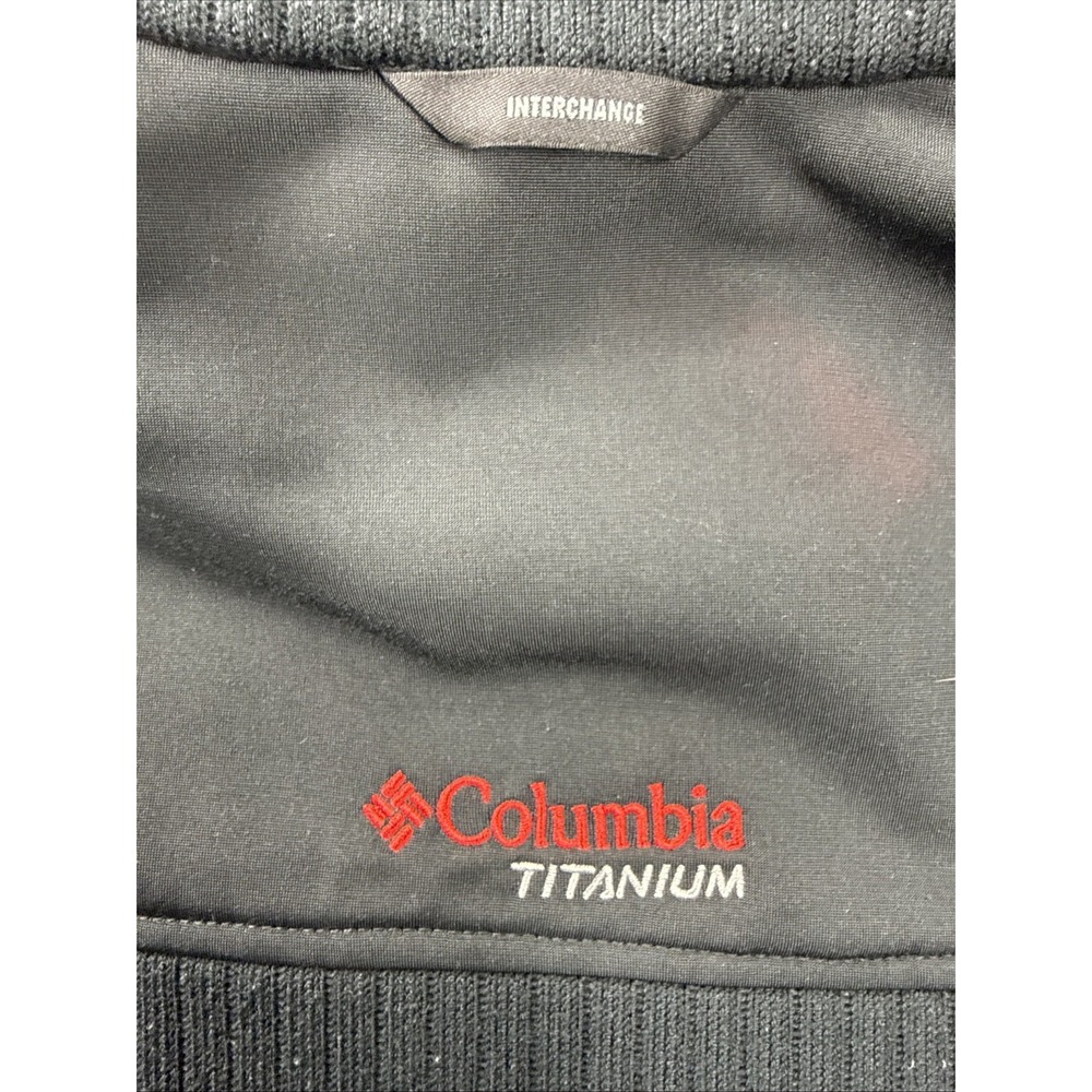 Columbia Titanium Jacket Mens Med Black/Red Fleece Full Zip Interchange Coat EUC - Picture 14 of 16